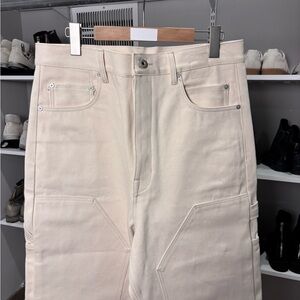 Rick Owens Double Knee Geth Pants – Size 32 x 35 (Natural / Organic)